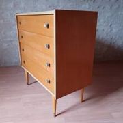 Commode vintage en bois clair des années 1970