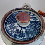 Enamelled stoneware teapot