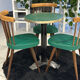 Ensemble guéridon et 3 chaises de bistrot vintage années 1960