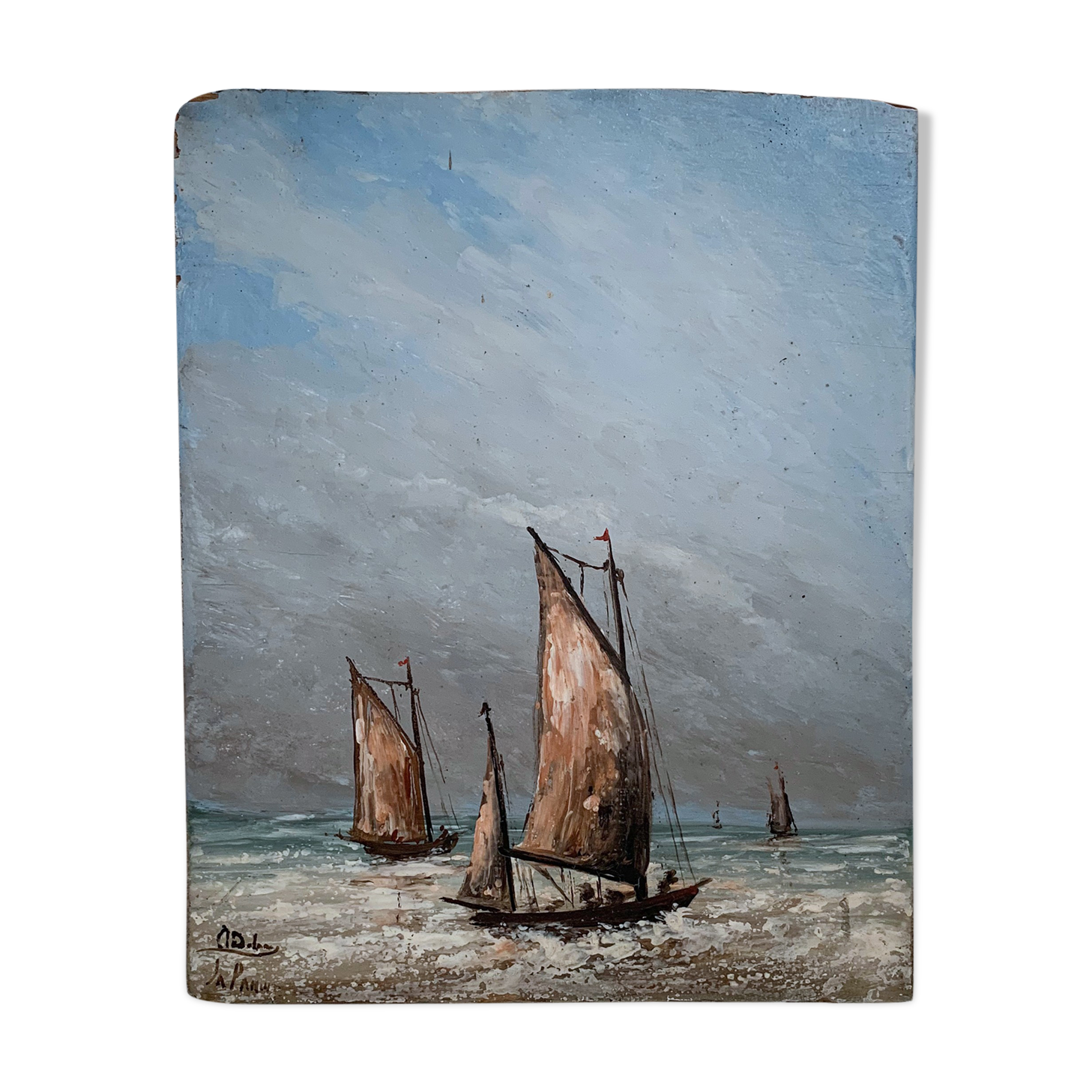 Marine oil board on sailboat stage panel