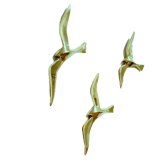 Set of 3 brass gulls birds | 15 - 20 -25 cm