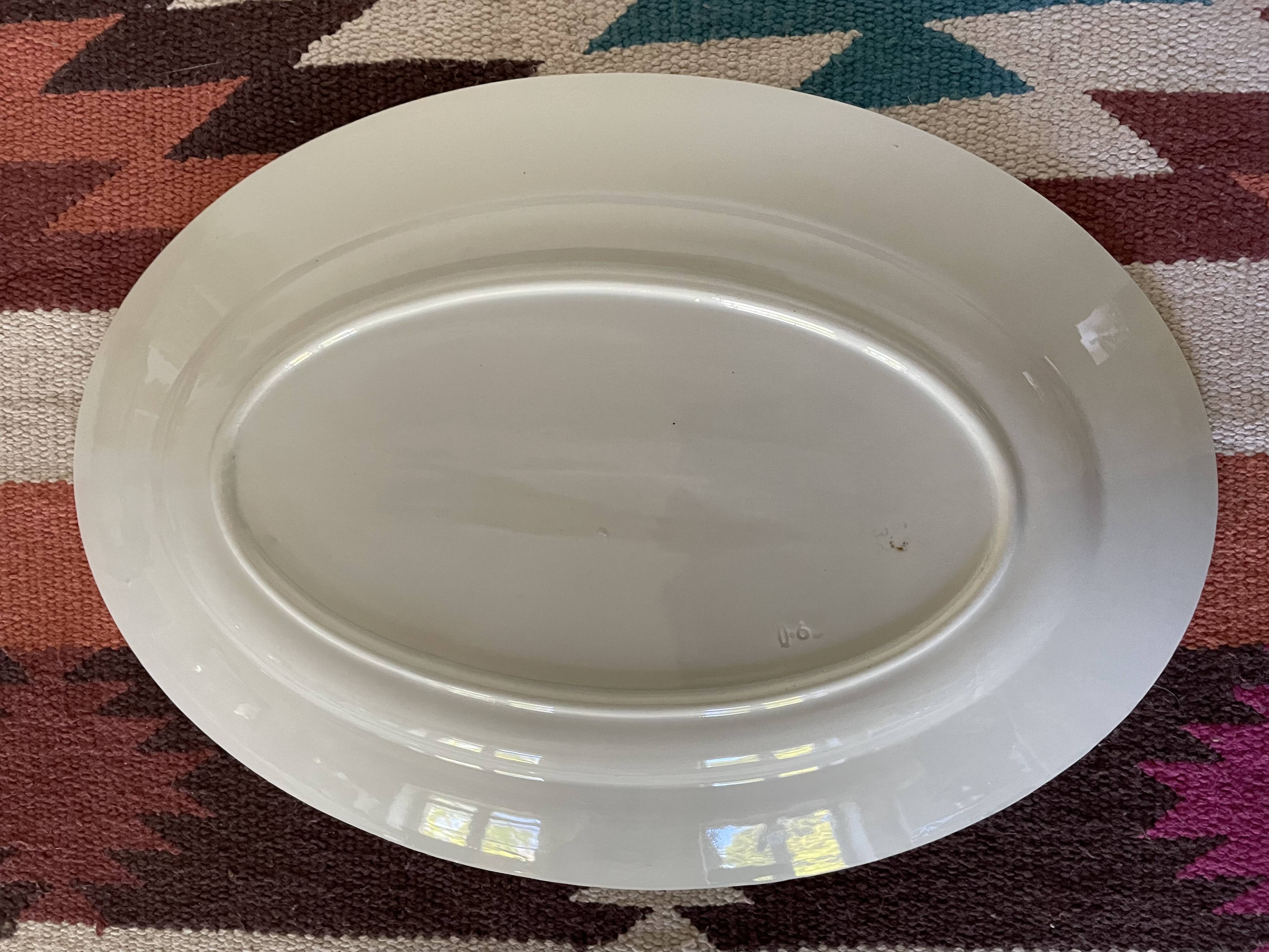 Badonviller ironstone oval dish