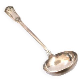 Empire ladle in silver metal SFAM - "Sans embarrass" model with winged shell laurel crown