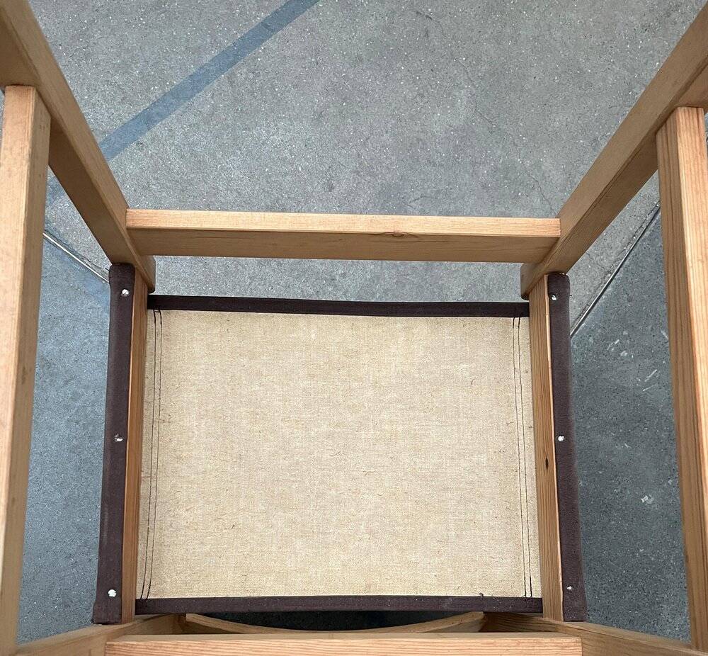 Swedish Mid-Century Safari Chair, 1960s, set of 3