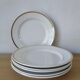 6 Vintage Moulin des Loups Gold-Edged Dinner Plates