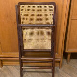 Chaise cannage pliante
