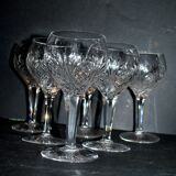 BACCARAT Set of 6 CRYSTAL wine glasses model 9157 size 9247 Year 1907 H15cm