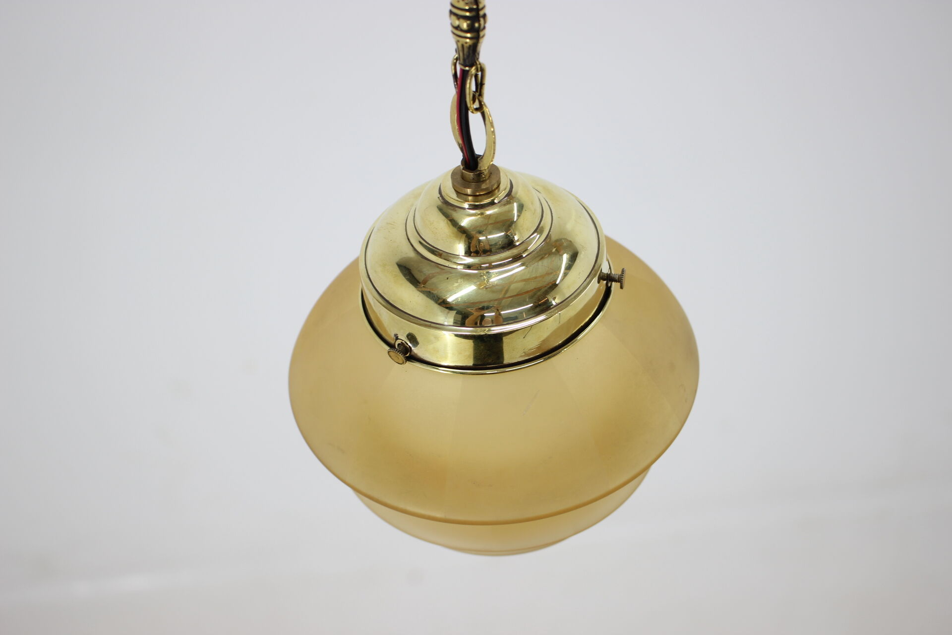 Art deco brass pendant lamp ,1930