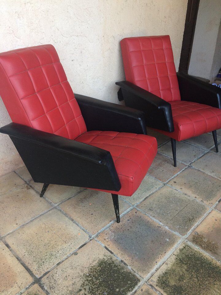 Set of two armchair vintage years 50/60