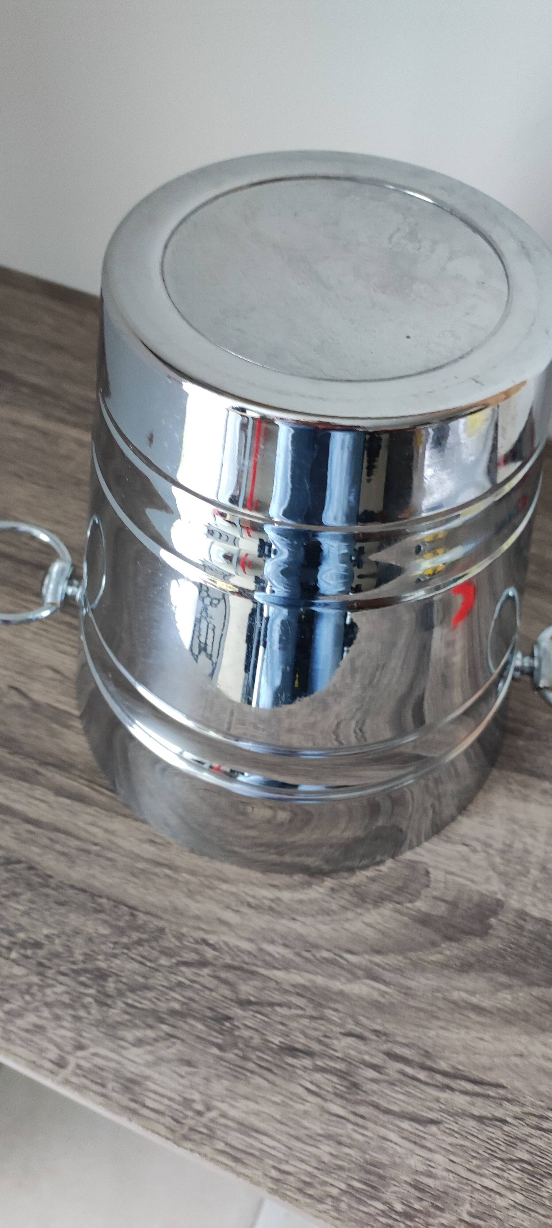Vintage silver-plated metal champagne bucket