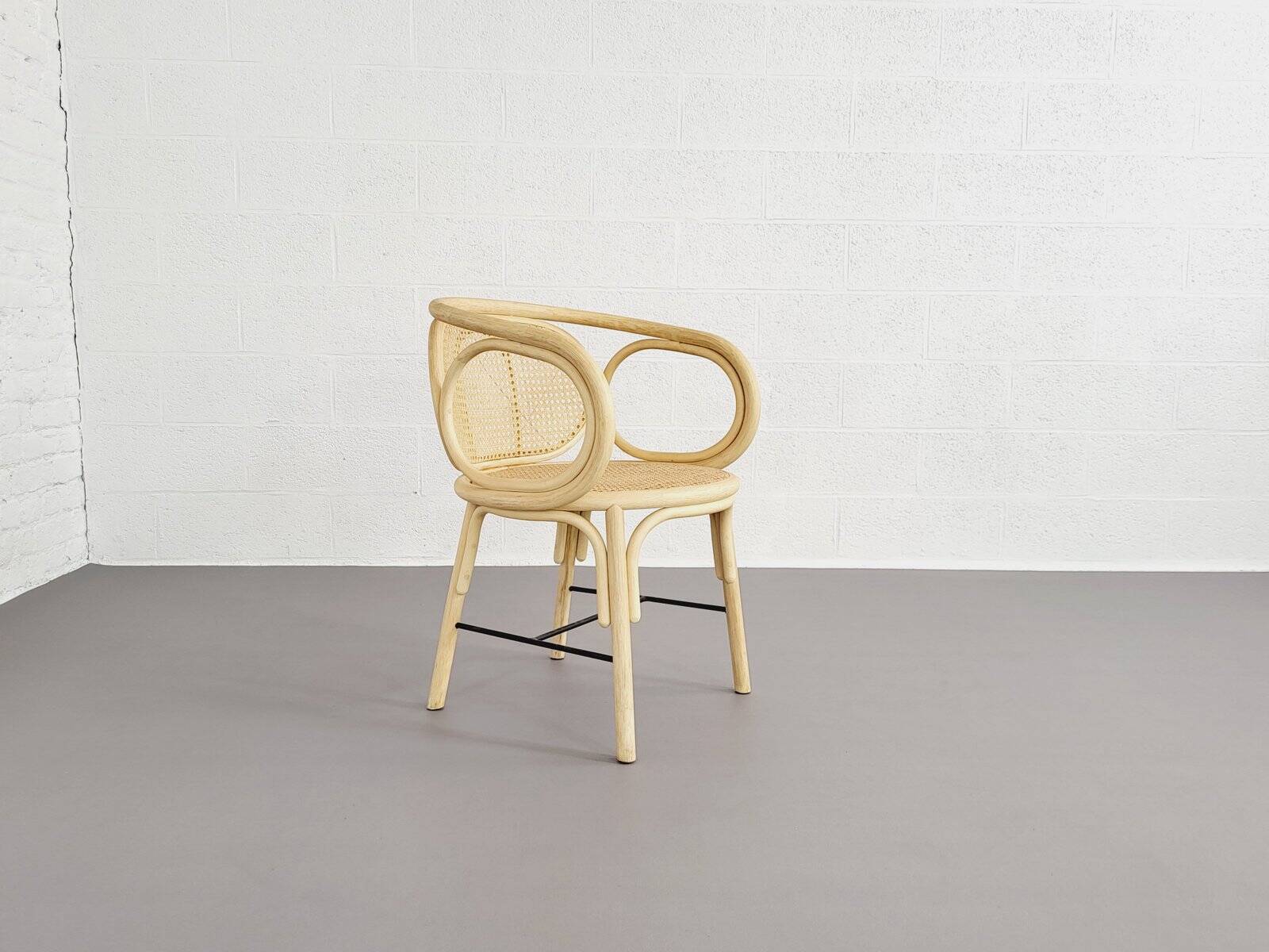 Fauteuils en rotin et cannage, set de 2