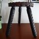 Vintage wooden tripod foot stool