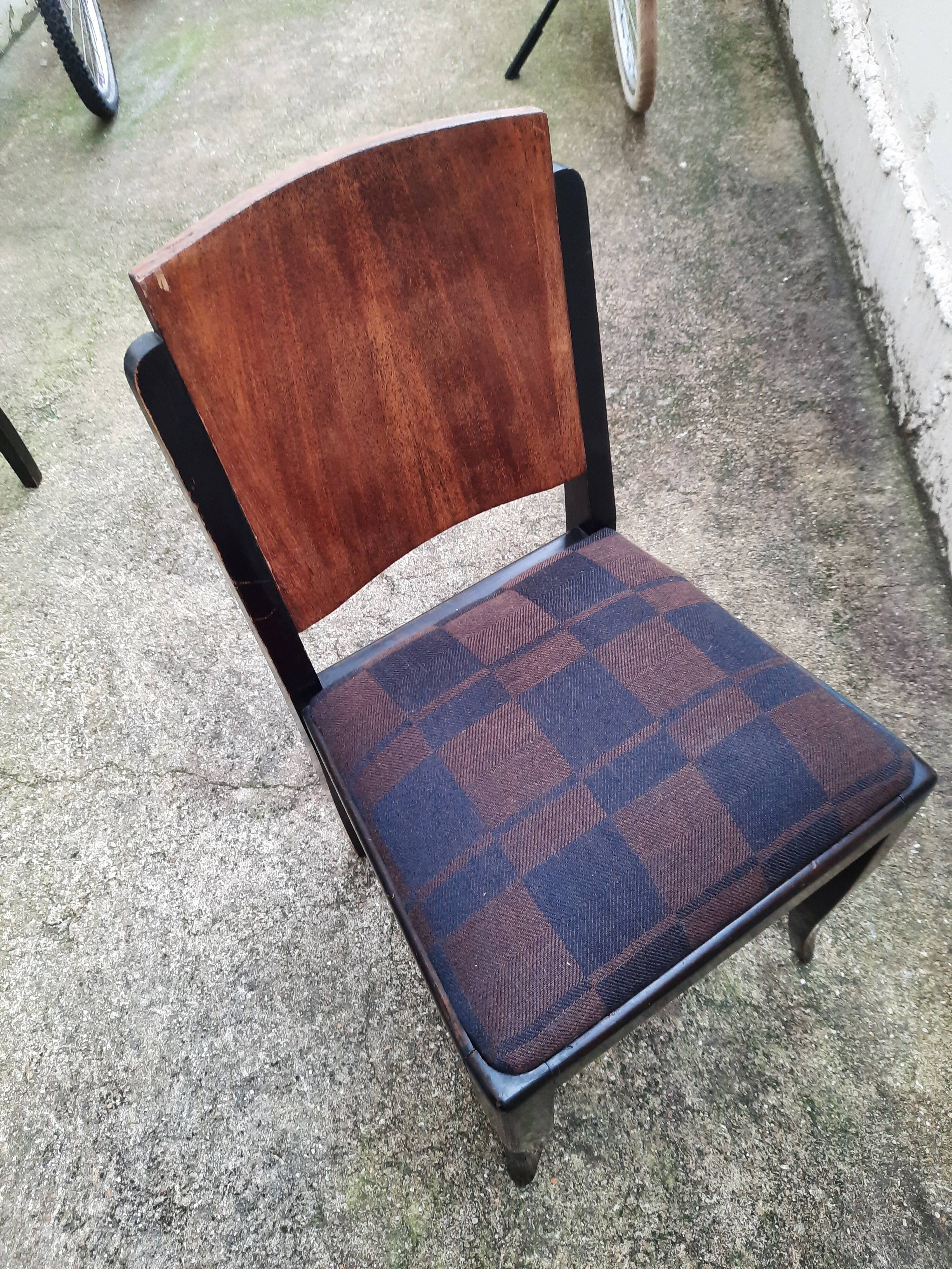 Set of four art deco chairs