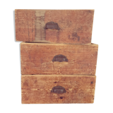 Lot of three drawers wooden