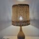 Ceramic and rattan lamp