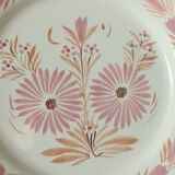 Flat plate in faience hb quimper pink*