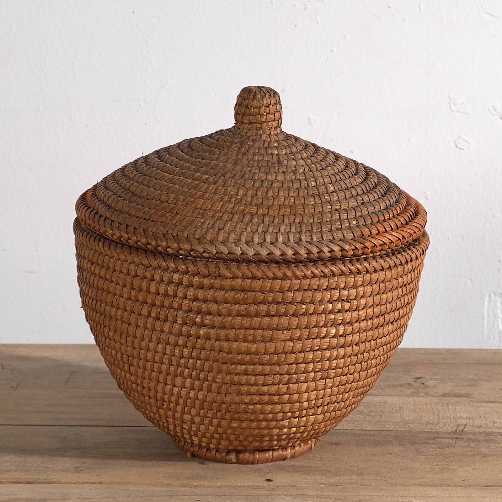 Antique woven rattan basket (c.1920)