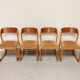 Series of 4 chairs Baumann Traineau