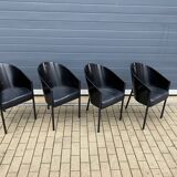 4x Original labeled Black Costes dining chairs by Philippe Starck