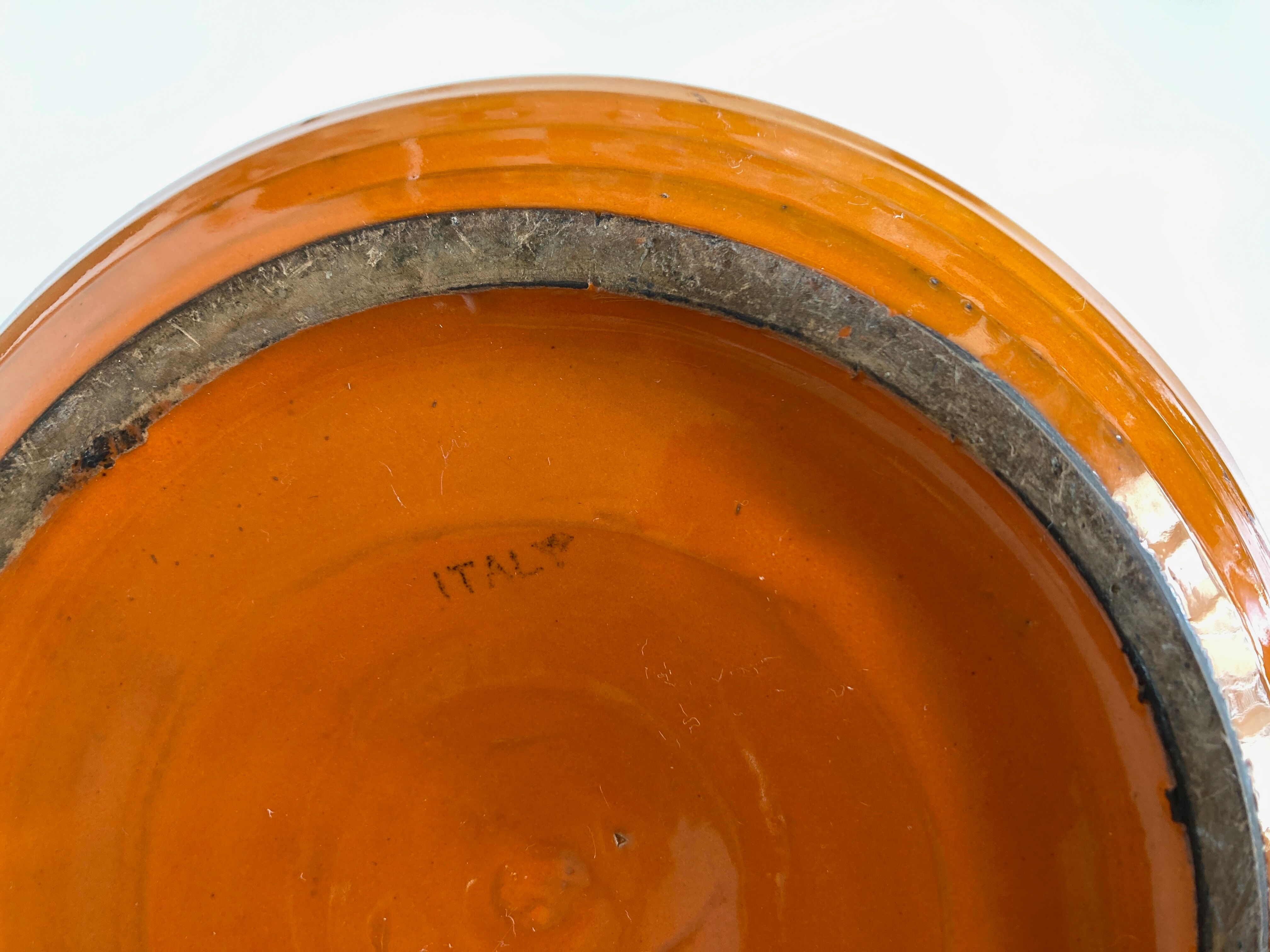 Vase XXXL Italian design 1960 in glazed earth