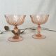 Set of 2 champagne glasses Luminarc Rosaline cocktail 70s