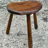 Vintage brutalist tripod stool 1960s