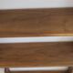 Art Deco modular wall shelf on brass brackets, 1920-30