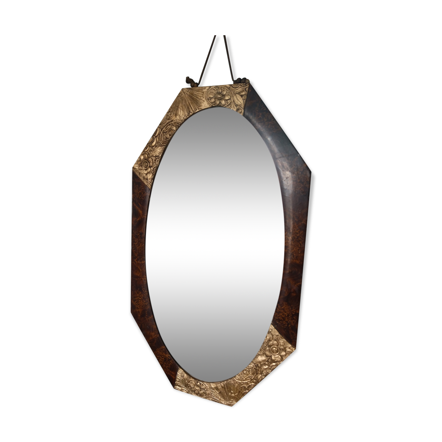 Antique mirror beveled art deco