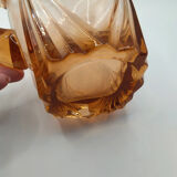 Vintage pink glass decanter