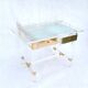 Bureau en verre acrylique et laiton par Charles Hollis Jones