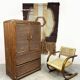 Vintage rattan bamboo cabinet 'Bohemian nature'