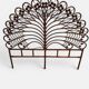 Large "Peacock" rattan headboard – Peacock model – France, 1970s
