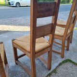 suite of 6 brutalist chairs