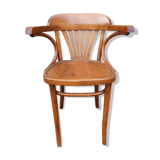 Fauteuil de bureau, brasserie Baumann, bois