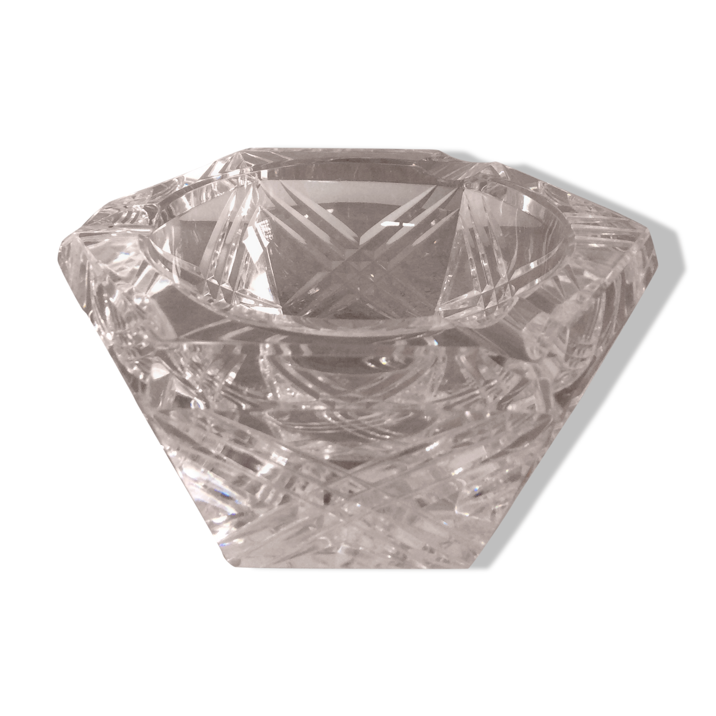Vintage crystal ashtray Val St Lambert
