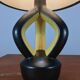 Yellow and black ceramic lamp, Vallauris