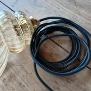 Suspension vintage en verre