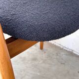 Set of 4 Model 411 armchairs in solid beech, Hartmut Lohmeyer, Wilkahn