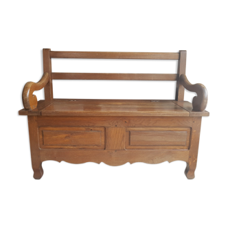 Bench bench chest solid oak wood