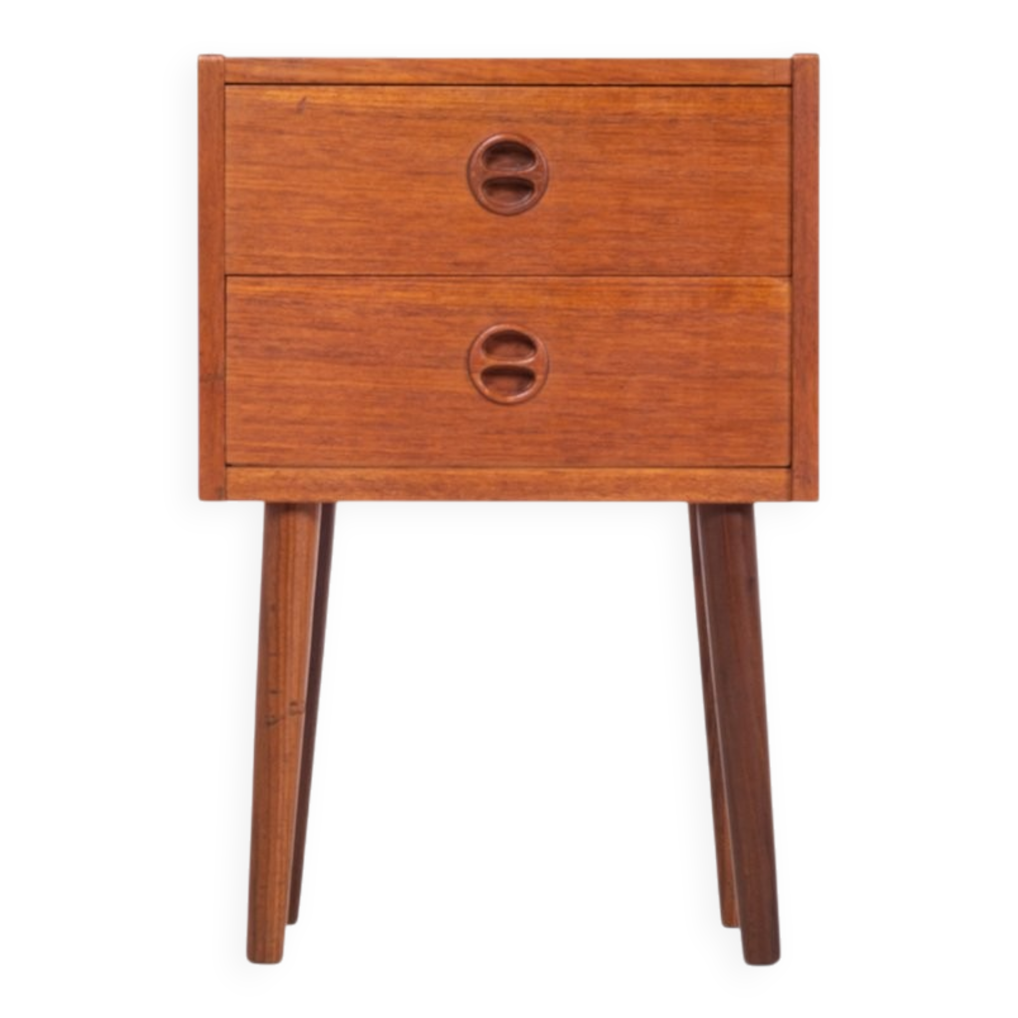 Bedside Table with 2 Drawers in Teak, Denmark, 1960s