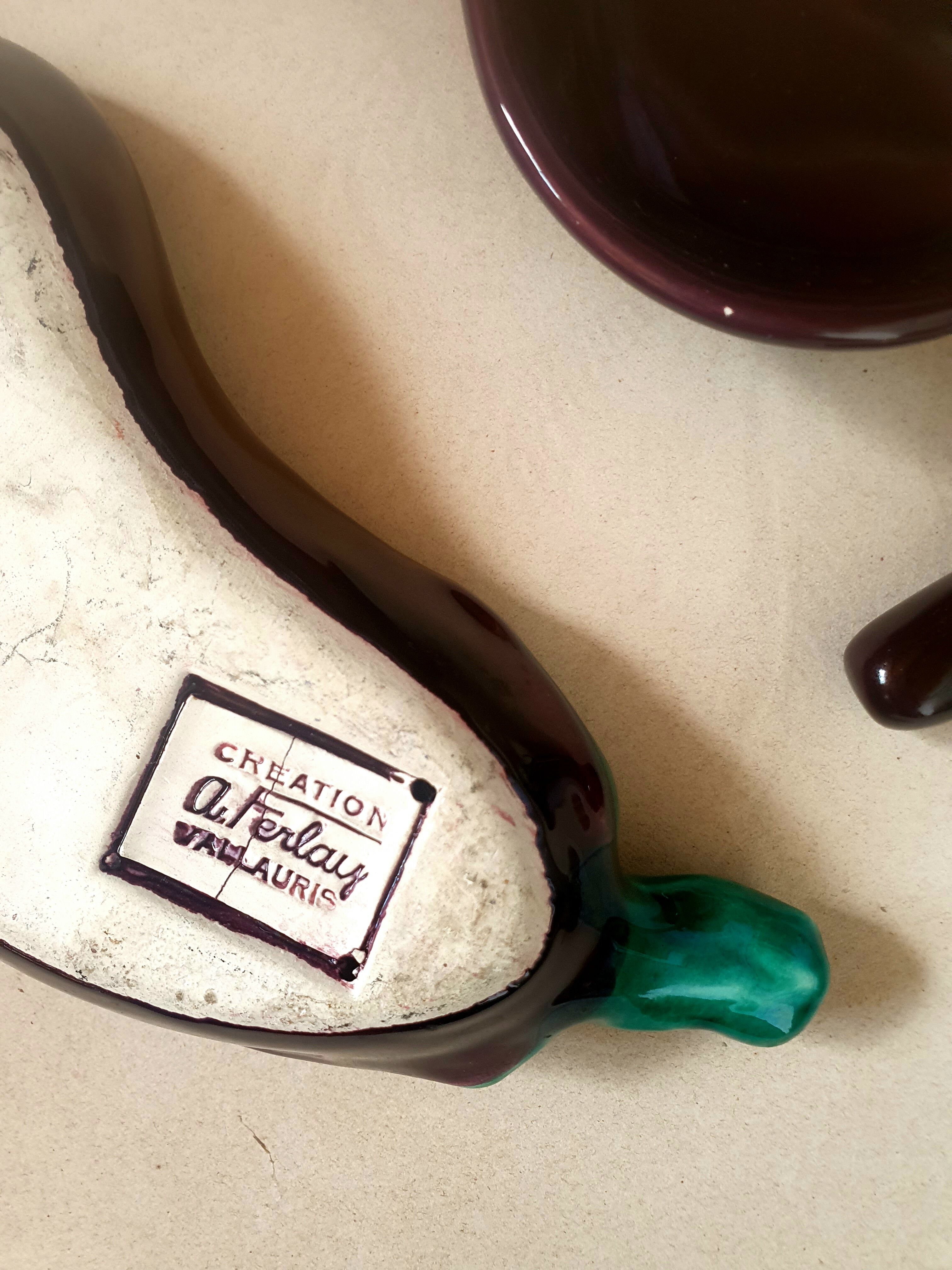 Eggplant set in slurry