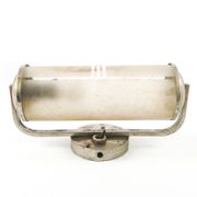 Art Deco wall lamp, chromed brass, Czechoslovakia, 1950s