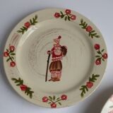 4 plates in old earthenware