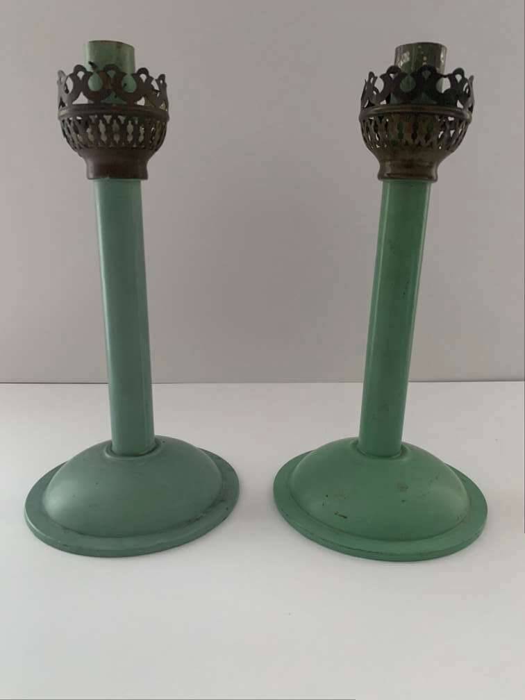 2 Bauhaus Windlichter Bougeoirs Porte-bougies