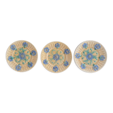 Set of 3 plates in slip 1920s