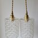 Duo de suspensions en verre moulé