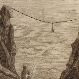 Old drawing, moustiers sainte marie
