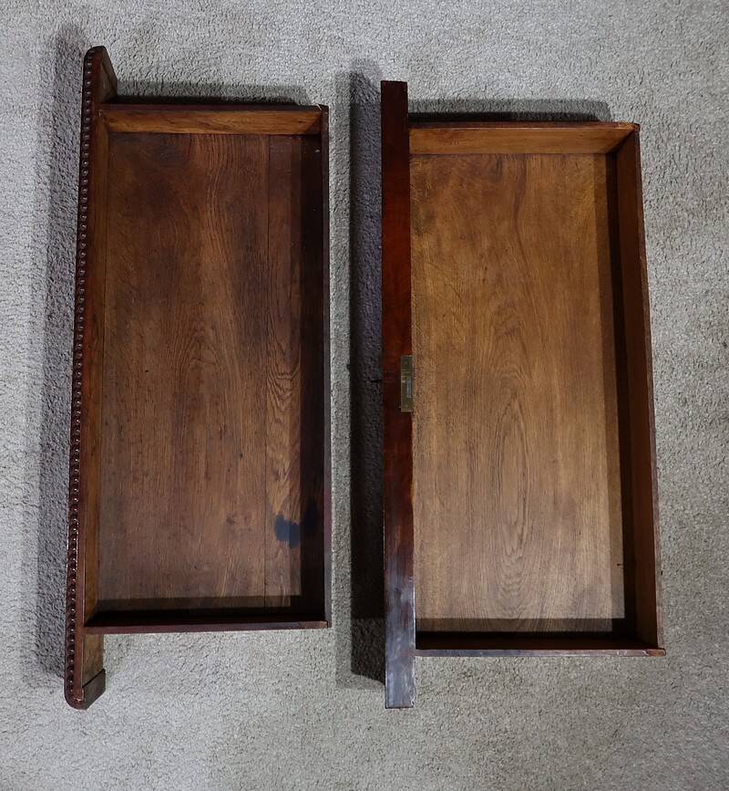 Small Secretary in Burl Mahogany Veneer, Restoration Period – Early 19th Century