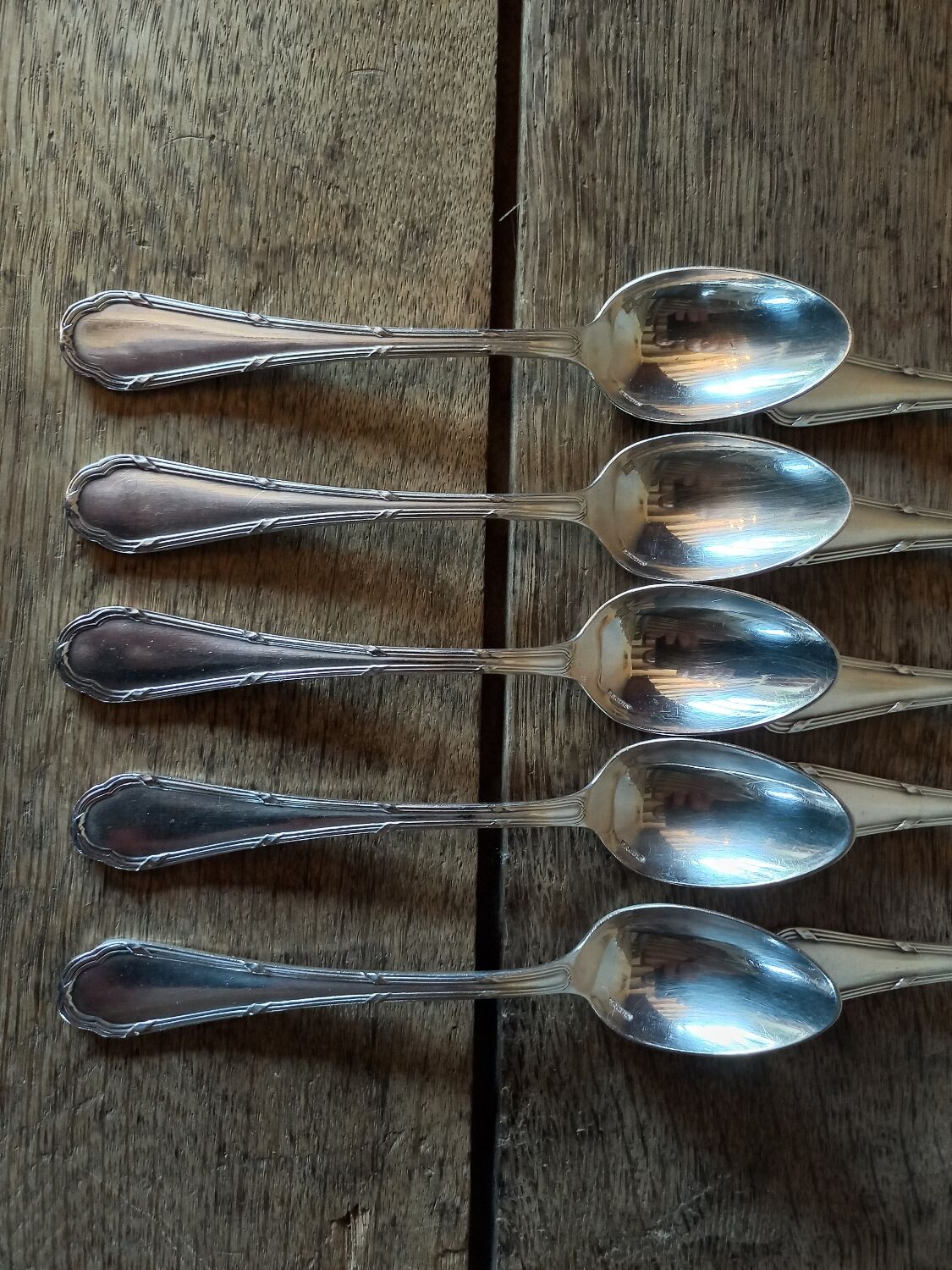 10 spoons ercuis trianon silver metal