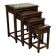 Set of 4 Chinese nesting tables in teak from the 1980s.